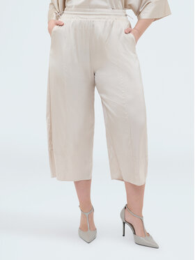 Fiorella Rubino Fiorella Rubino Spodnie materiałowe P021E000068N021 Biały Cropp Fit