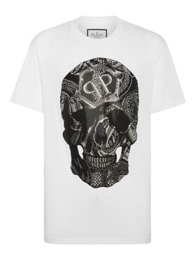 PHILIPP PLEIN PHILIPP PLEIN T-Shirt 1805 Bílá Regular Fit