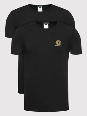 Versace Versace Komplet 2 t-shirtów AU10193 Czarny Slim Fit