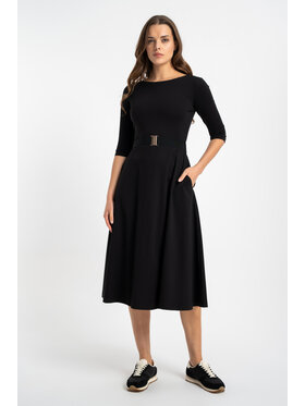 CLICK CLICK Sukienka dzianinowa 60-6040 Czarny Regular Fit