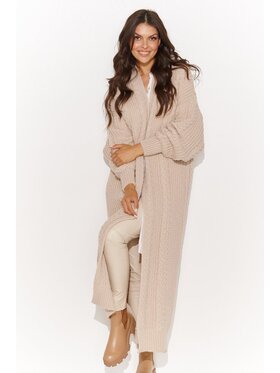 Makadamia Makadamia Sweter S175 Beżowy Loose Fit