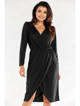 Awama Awama Sukienka wieczorowa A548 Czarny Basic Fit