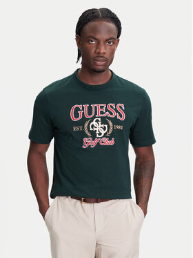 Guess Guess Póló M5YI22 K8FQ4 Zöld Regular Fit
