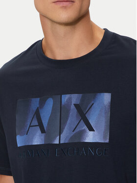 Armani Exchange T-shirt 6DZTHF ZJH4Z 1510 Tamnoplava Regular Fit