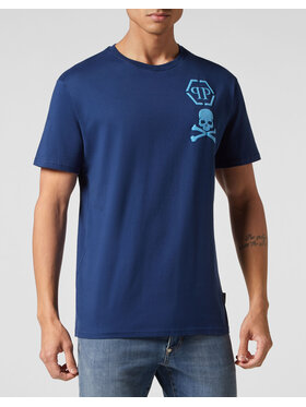PHILIPP PLEIN PHILIPP PLEIN T-Shirt 22831 Granatowy Regular Fit