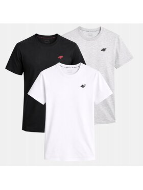 4F 4F T-Shirt Z-TTSHM3341-3-B Biały Regular Fit