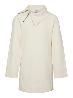 Vero Moda Girl Vero Moda Girl Rollkragenpullover Gold Needle 10278276 Écru Regular Fit
