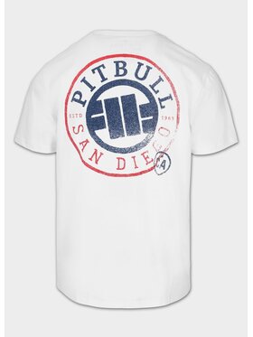 PITBULL PITBULL T-Shirt Koszulka męska SD STAMP L Biały Regular Fit