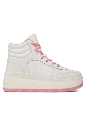 Tommy Jeans Tommy Jeans Tenisice Tjw Retro Basket Mc Lace Up EN0EN02422 Écru