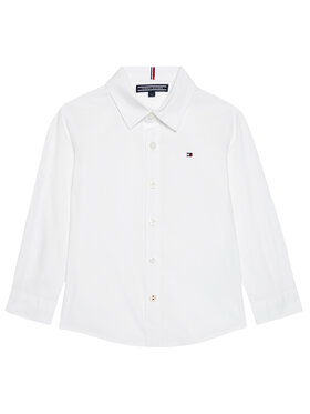 Tommy Hilfiger Tommy Hilfiger Marškiniai Solid Poplin KB0KB06965 M Balta Slim Fit