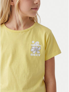 Roxy Roxy Тишърт Lily ERGZT04139 Жълт Regular Fit