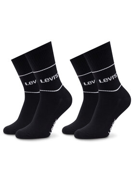 Levi's® Levi's® Lot de 2 paires de chaussettes hautes unisexe 701210567 Noir