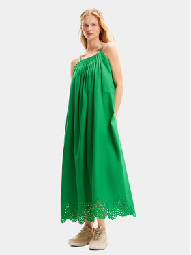 Desigual Desigual Sukienka letnia Porland 24SWVW21 Zielony Loose Fit