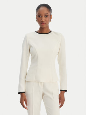 Marella Marella Блуза Scacco 2613111013 Екрю Slim Fit