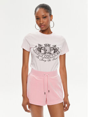 Juicy Couture Juicy Couture T-shirt Enzo Dog JCBCT224816 Ružičasta Slim Fit