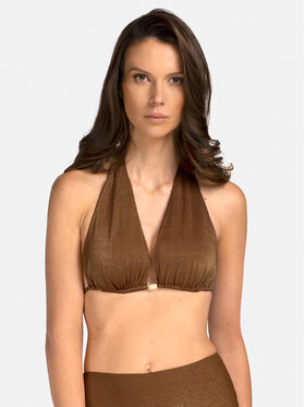 Miss Lou Miss Lou Bikini pezzo sopra G-LG1-BR Marrone