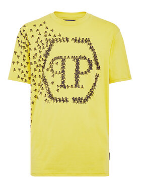 PHILIPP PLEIN PHILIPP PLEIN T-Shirt 171 Żółty Regular Fit