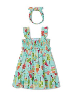 Mayoral Mayoral Літня сукня 3939 Зелений Regular Fit