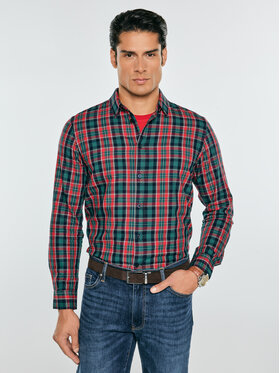 BIG STAR BIG STAR Koszula GUBERNI Czerwony Basic Fit