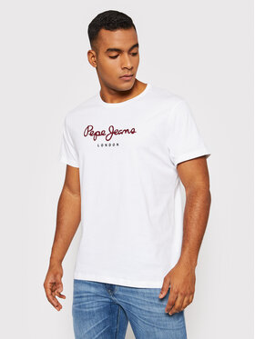 Pepe Jeans Pepe Jeans T-Shirt Eggo PM508208 Biały Regular Fit