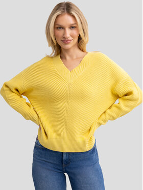 BIG STAR BIG STAR Sweter CYNTIANA Żółty Comfort Fit