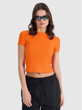 4F 4F T-Shirt 4FRSS25TTSHF2749-70S Pomarańczowy Slim Fit