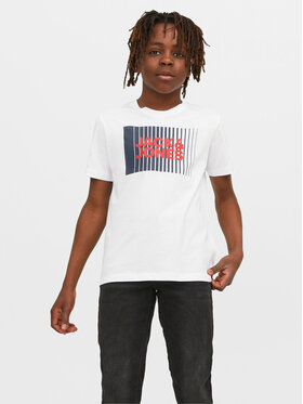 Jack&Jones Junior Jack&Jones Junior Tričko Corp Logo 12257365 Biela Standard Fit