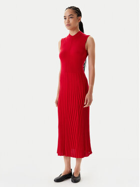 Tommy Hilfiger Tommy Hilfiger Плетена рокля WW0WW45653 Червен Slim Fit