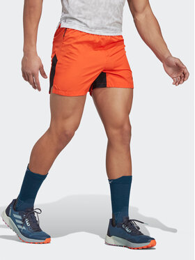 adidas adidas Sportovní kraťasy TERREX TRAIL RUNNING SHORTS HS9551 Oranžová Slim Fit