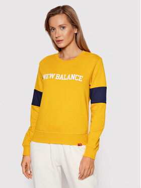 New Balance New Balance Majica dugih rukava Classic Crew WT13807 Žuta Relaxed Fit