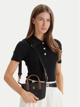 Tommy Hilfiger Tommy Hilfiger Kabelka Popette Micro Tote AW0AW18368 Čierna