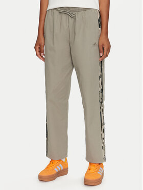 adidas adidas Спортивні штани Essentials Camo-Print 3-Stripes IY1686 Зелений Loose Fit