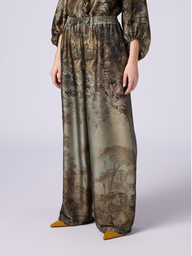 Oltre Oltre Spodnie materiałowe P272J002360N0S5 Zielony Baggy Fit