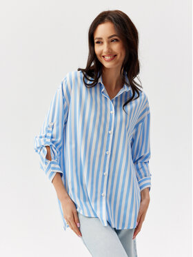 Roco Fashion Roco Fashion Bluzka Nadia Niebieski Relaxed Fit