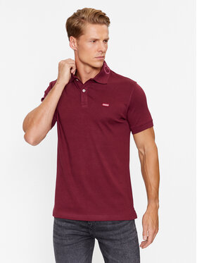 Guess Guess Polo Nolan M3YP66 KBL51 Bordowy Slim Fit
