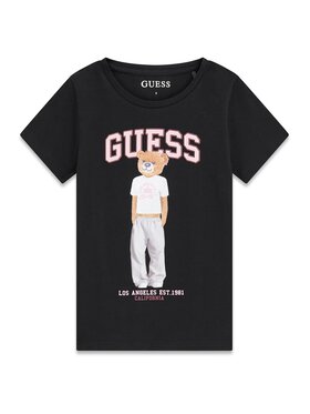 Guess Guess Тишърт J6YI08 K3710 Черен Regular Fit