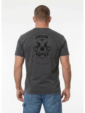 PITBULL PITBULL T-Shirt O'SIDE SKULL Szary Regular Fit