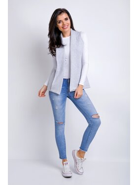 Awama Awama Gilet A155 Grigio Basic Fit