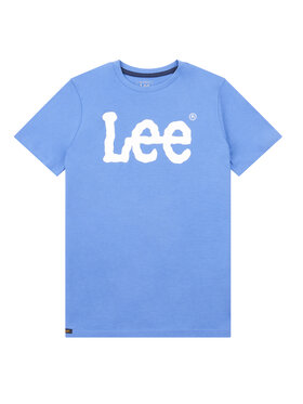 Lee Lee T-Shirt Wobbly Graphic LEE0002 Niebieski Regular Fit