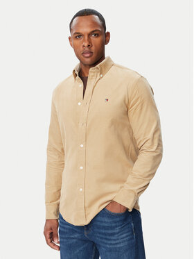 Tommy Hilfiger Tommy Hilfiger Риза Solid MW0MW40486 Бежов Regular Fit