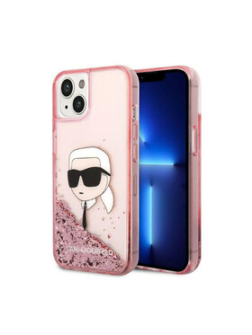 KARL LAGERFELD KARL LAGERFELD Etui na telefon Liquid Glitter NFT Karl's Head Różowy