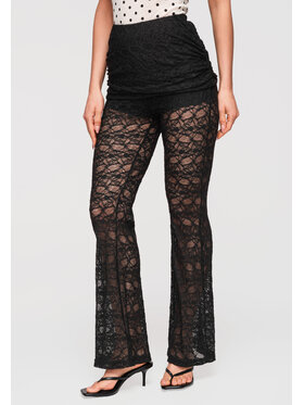Ombre Ombre Spodnie materiałowe OW-PA-E0010 Czarny Slim Fit