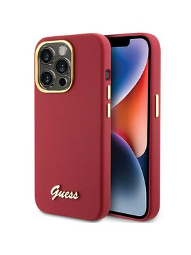 Guess Guess Etui na telefon iPhone 15 Pro Czerwony