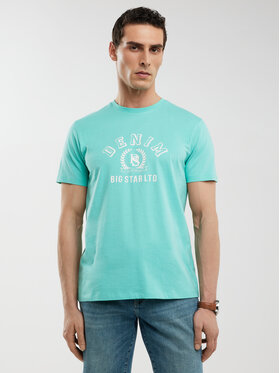 BIG STAR BIG STAR T-Shirt BESTER Turkusowy Basic Fit