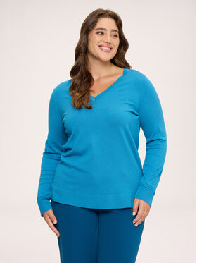 Fiorella Rubino Fiorella Rubino Sweter M273L008555N024 Turkusowy Regular Fit
