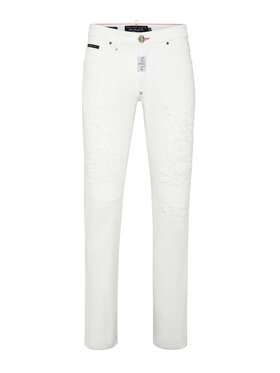 PHILIPP PLEIN PHILIPP PLEIN Jeansy 1269 Biały Straight Leg