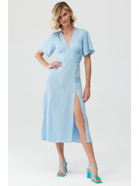 Lunedi Lunedi Sukienka codzienna Romatica Maxi z Tancelu i Wiskozy Babyblue Niebieski Regular Fit