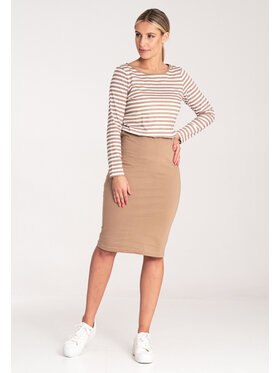 FIGL FIGL Sukienka codzienna M1057 Beżowy Regular Fit