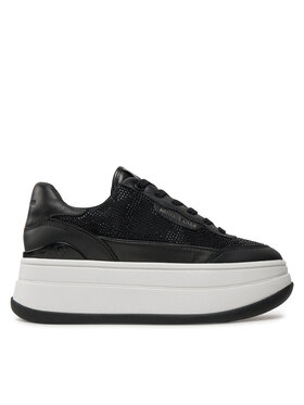 MICHAEL Michael Kors MICHAEL Michael Kors Sneakers Hayes Embellished Leather Sneaker 43F4HYFS1D Negru