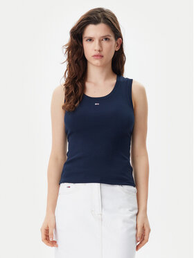 Tommy Jeans Tommy Jeans Top Essential DW0DW20673 Bleumarin Slim Fit